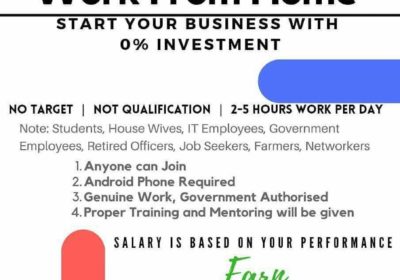 Work from Home – No investment, No risk and No loss