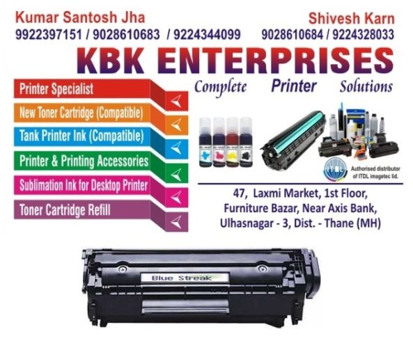 Printer Repair, Ink Cartridge Refill and Toner in Ulhasnagar
