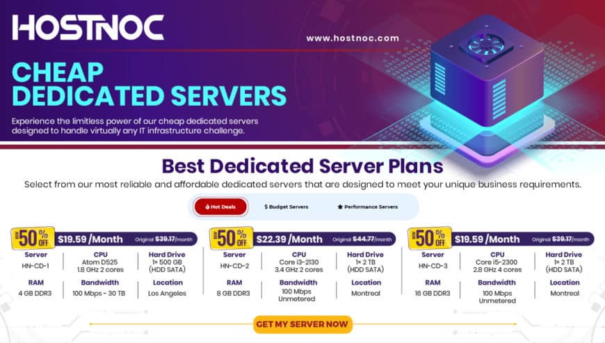 HOSTNOC – Best Cheap Dedicated Server Hosting