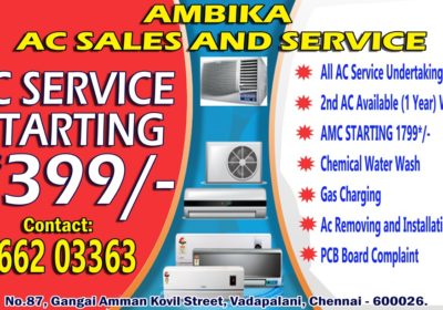 AMBIKA AC SALES AND SERVICES – Vadapalani, Chennai