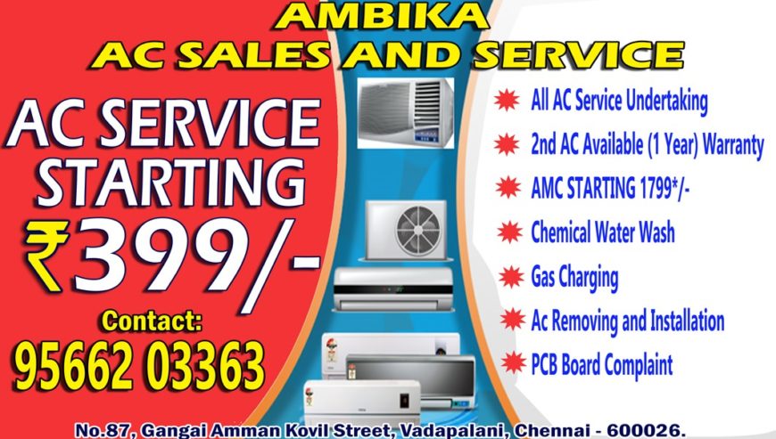 AMBIKA AC SALES AND SERVICES – Vadapalani, Chennai