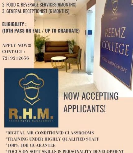 Education & Training in Hotel Management and Tourism – Reemz College