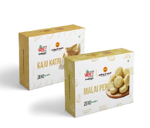 Full-Flavored Sugar Free Kaju Katli & Malai Penda Combo by Mithai and More