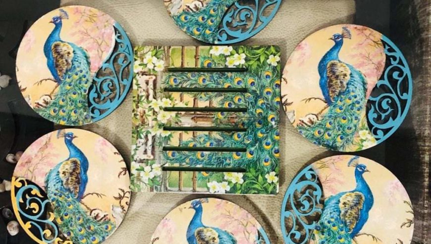 Buy Online Decorative Floral Art Work Plates