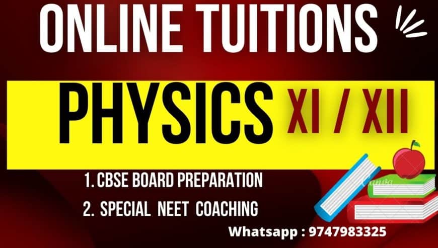 BR ONLINE TUITION CLASSES IN KOCHI – CBSE PHYSICS XI AND XII