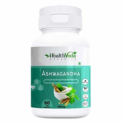 Health Veda Organics Ashwagandha Tablets For Anxiety, Stress Relief & Immunity Booster