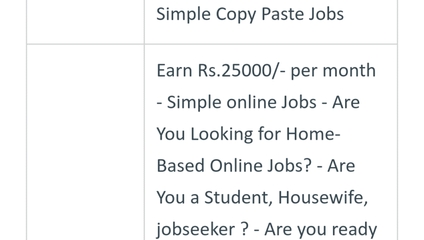 Earn Min. Rs. 15,000/- Per Month By Doing Simple Part Time Jobs