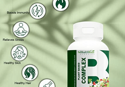 Health Veda Organics Plant Based B Complex | Stress Reliever, Boost Immunity