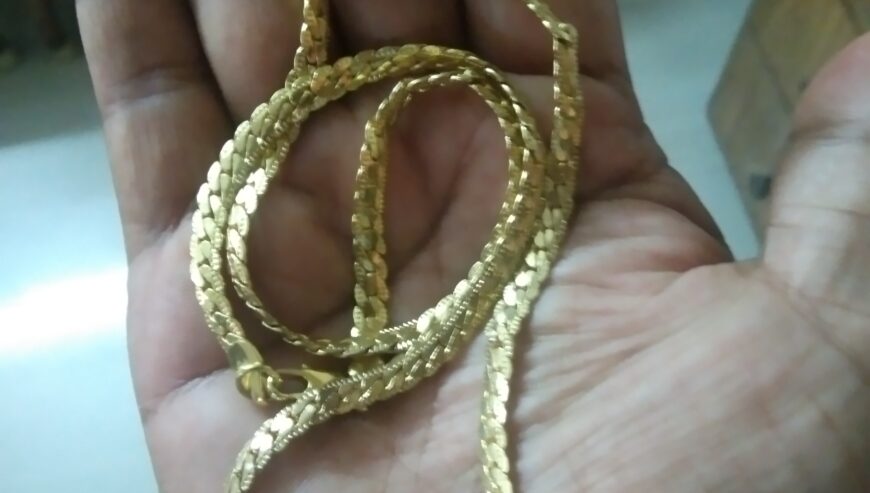 Men’s 18k Gold Plated Yellow Chain For Sale in Thiruvanmiyur, Chennai