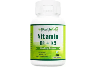Buy Health Veda Organics Vitamins D3+K2 Tablet For Healthy Bone