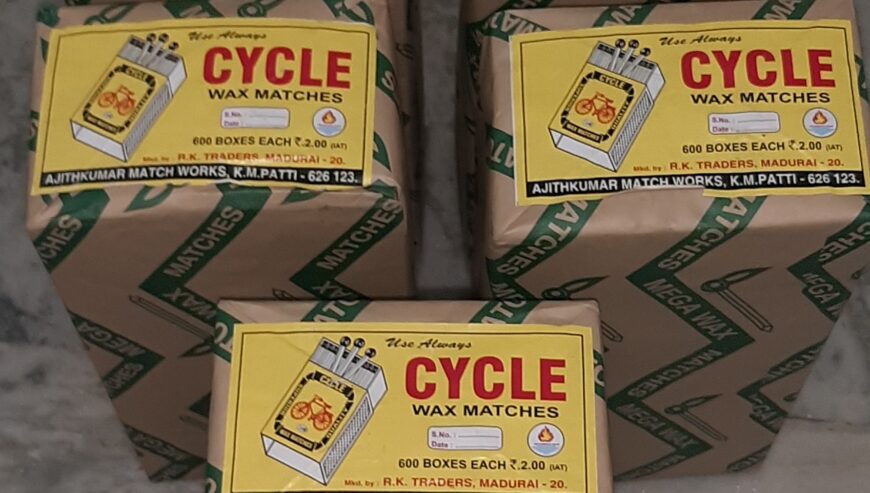 Require Distributors For Brand CYCLE WAX MATCHES in Madurai