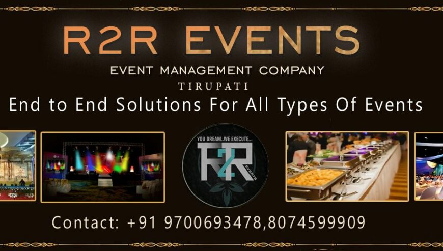 Best Wedding Planner in Tirupati | R2R EVENTS & WEDDINGS
