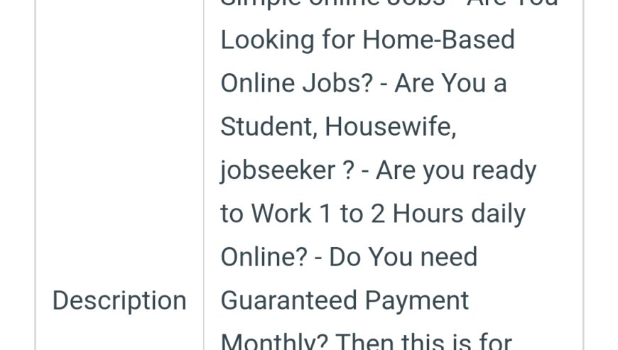 Jobs & Employment | Home Based Online Jobs