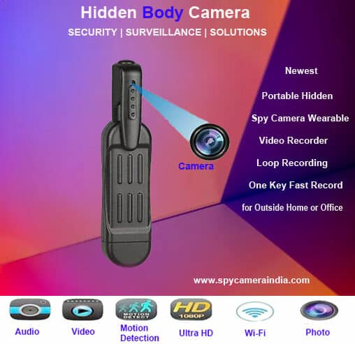 Latest Wearable Hidden Body Camera in India | Spy Camera India