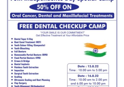 Free Dental Checkup Camp on Aug 15th-17th in Chennai | K&K Poly Dental Clinic