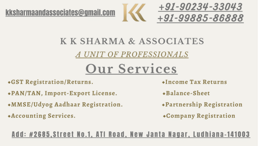 Best Chartered Accountant in Ludhiana, Punjab | K K Sharma & Associates