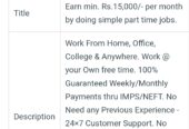 Jobs & Employment – Home Based Online Jobs For Student