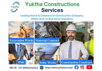 Top Home & Commercial Construction Company in Hyderabad | Yuktha Constructions