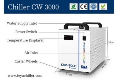 Mini Industrial Chiller Unit CW 3000 For CO2 Laser Engraving & Cutting Machines