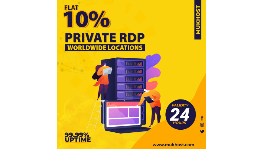 Best Private RDP Server 10% Off | MukHost.com