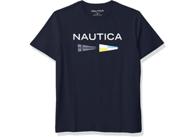 Buy Men’s Sustainably Crafted Logo Half-Sleeve Black T-Shirt in California | Nautica