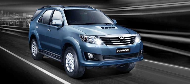 Fortuner Car Rental Services in Bangalore | S.V. Cabs