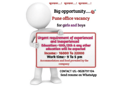 Office Staff Vacancy For Girls & Boys in Shirur