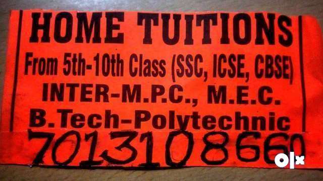 Available Home Tuition in Tarnaka, Hyderabad
