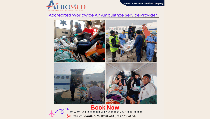 Aeromed Air Ambulance Service in Kolkata