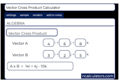 Free Cross Product Calculator