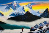Buy Everest Handmade Painting Yello Tone