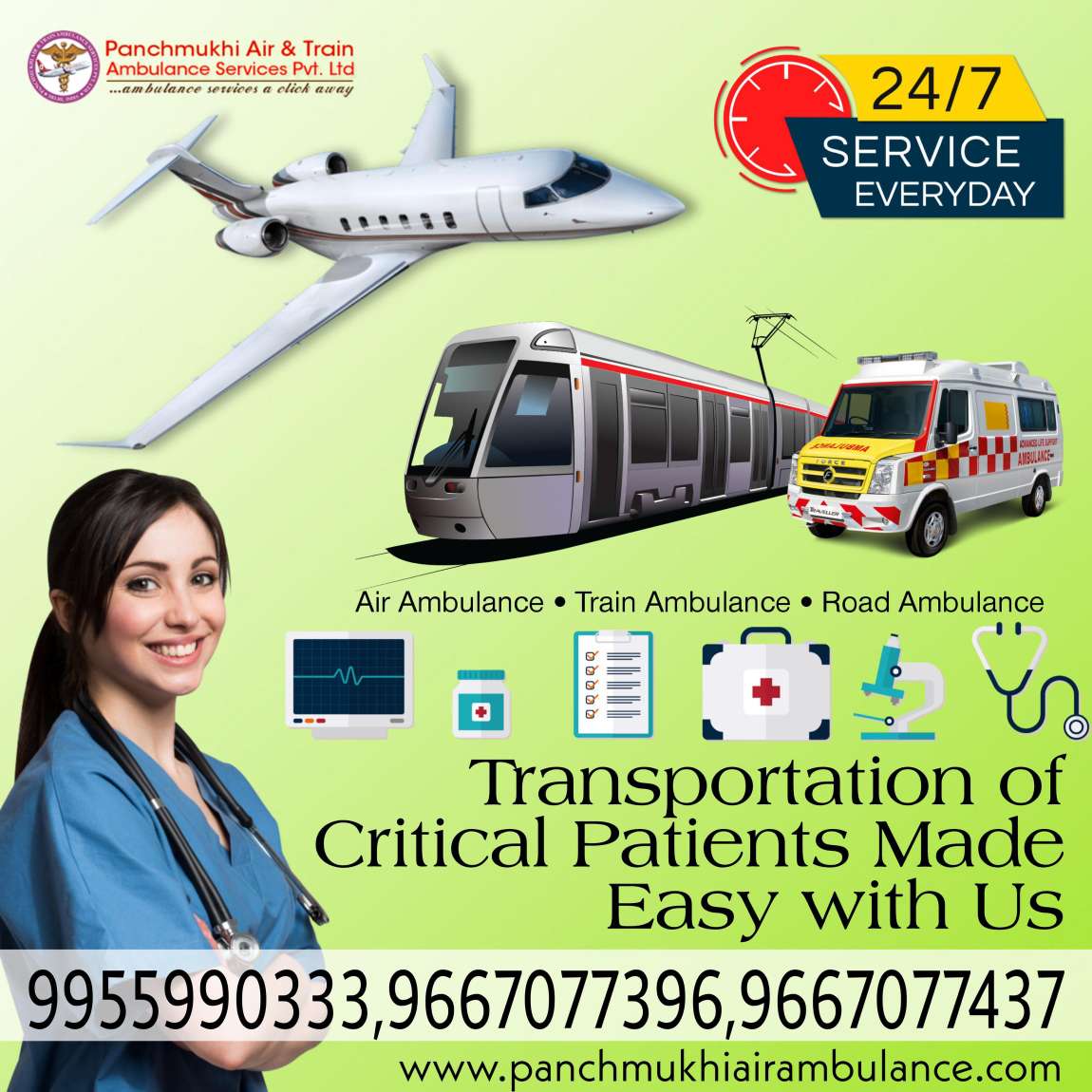 Air Ambulance Service in Mumbai with ICU Setup