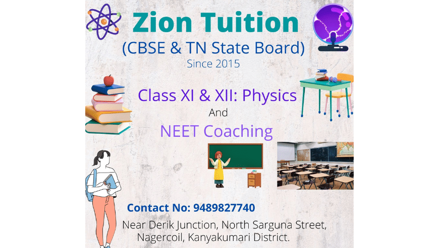 Physics Tuition Classes For 2023-2024 in Nagercoil