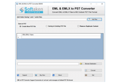 Softaken-EML-to-PST-Converter-Software