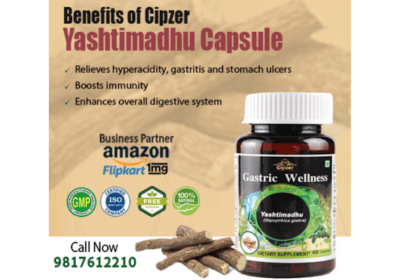Yashtimadhu Capsule For Treats Heartburn & Dyspepsia