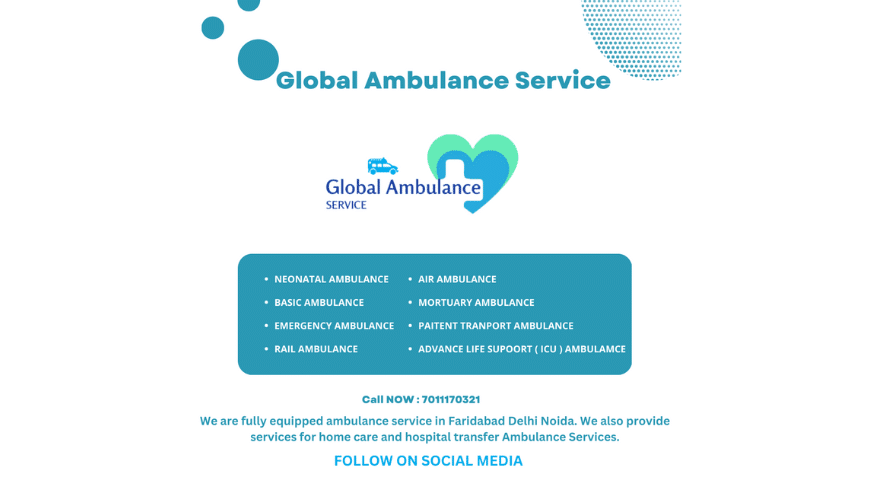 Ambulance Services Near Me in Faridabad | Global Ambulance Service