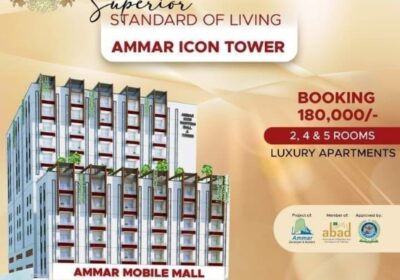 New Apartment on Booking in Karachi | Ammar Icon Tower