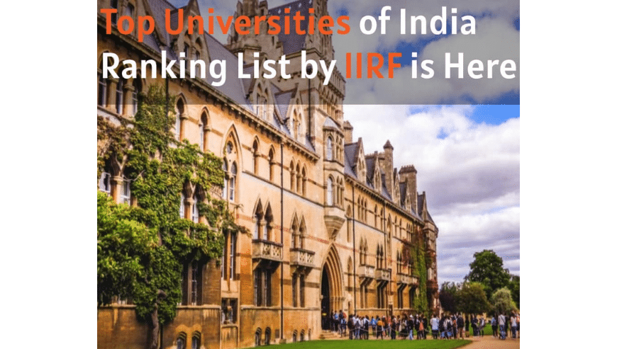 Be a Part of Top Universities in India | IIRF Ranking