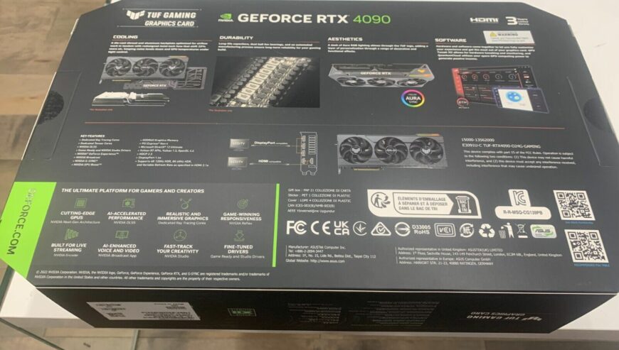 ASUS TUF Gaming GeForce RTX 4090 OC 24GB GDDR6X NVIDIA Graphics Card