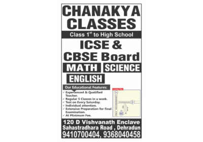 Coaching For 1 to 10 Class in Dehradun | Chanakya Classes