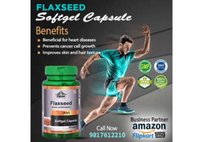 Flaxseed Softgel Capsule Contains Omega-3 Acids Which Improve The Function of The Heart