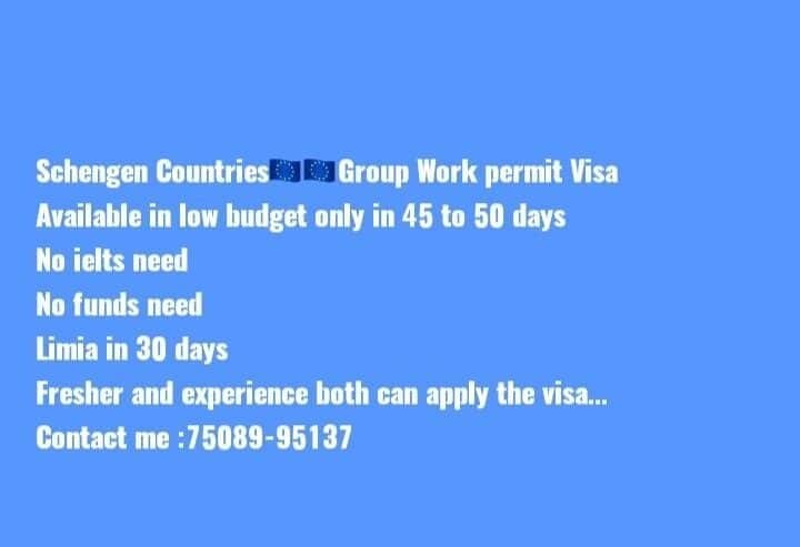 Work Permit VISA For Canada, Australian, Poland, Portugal & France