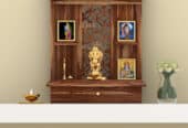 Buy Wooden Wall Mounted Pooja Mandir (Temple) | Numerique Furniture