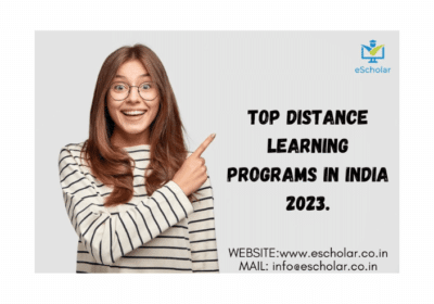 Top Distance Learning Programs in India 2023 | Escholer