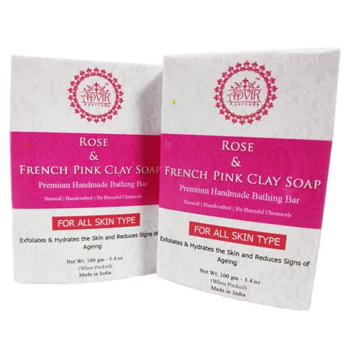 Experience The Benefits of Rose & French Pink Clay Soap in India | Advik Ayurveda