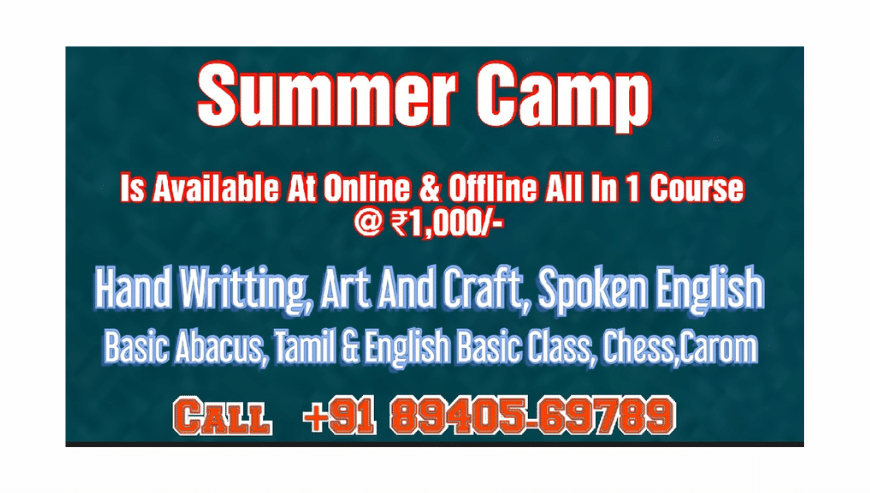 Summer Camp Online & Offline Classes in Coimbatore