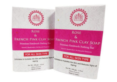 Rose & French Pink Clay Soap For Skin Whitening | Advik Ayurveda