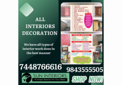 Customized All Interiors Work Sun Interiors Theni