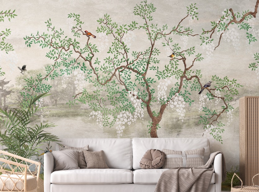 Living Room Wallpaper | GiffyWalls