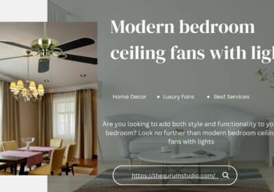 Buy Modern Bedroom Ceiling Fans With Lights in Delhi | The Aurum Studio
